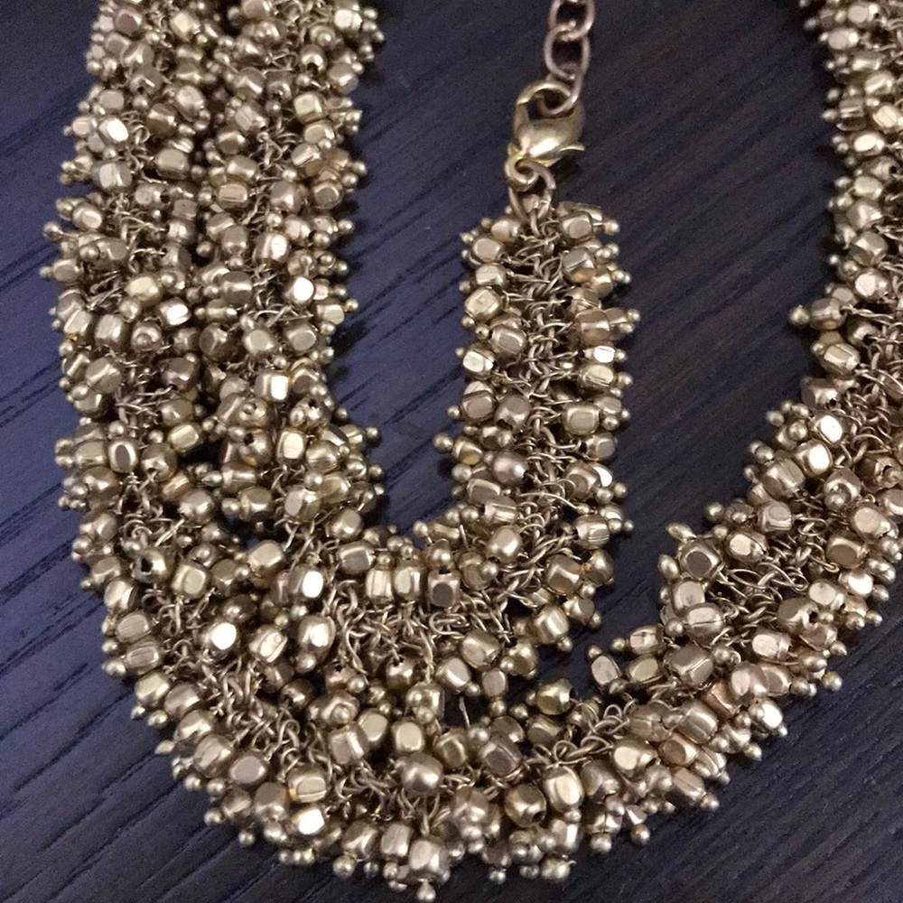 Gold beaded necklace